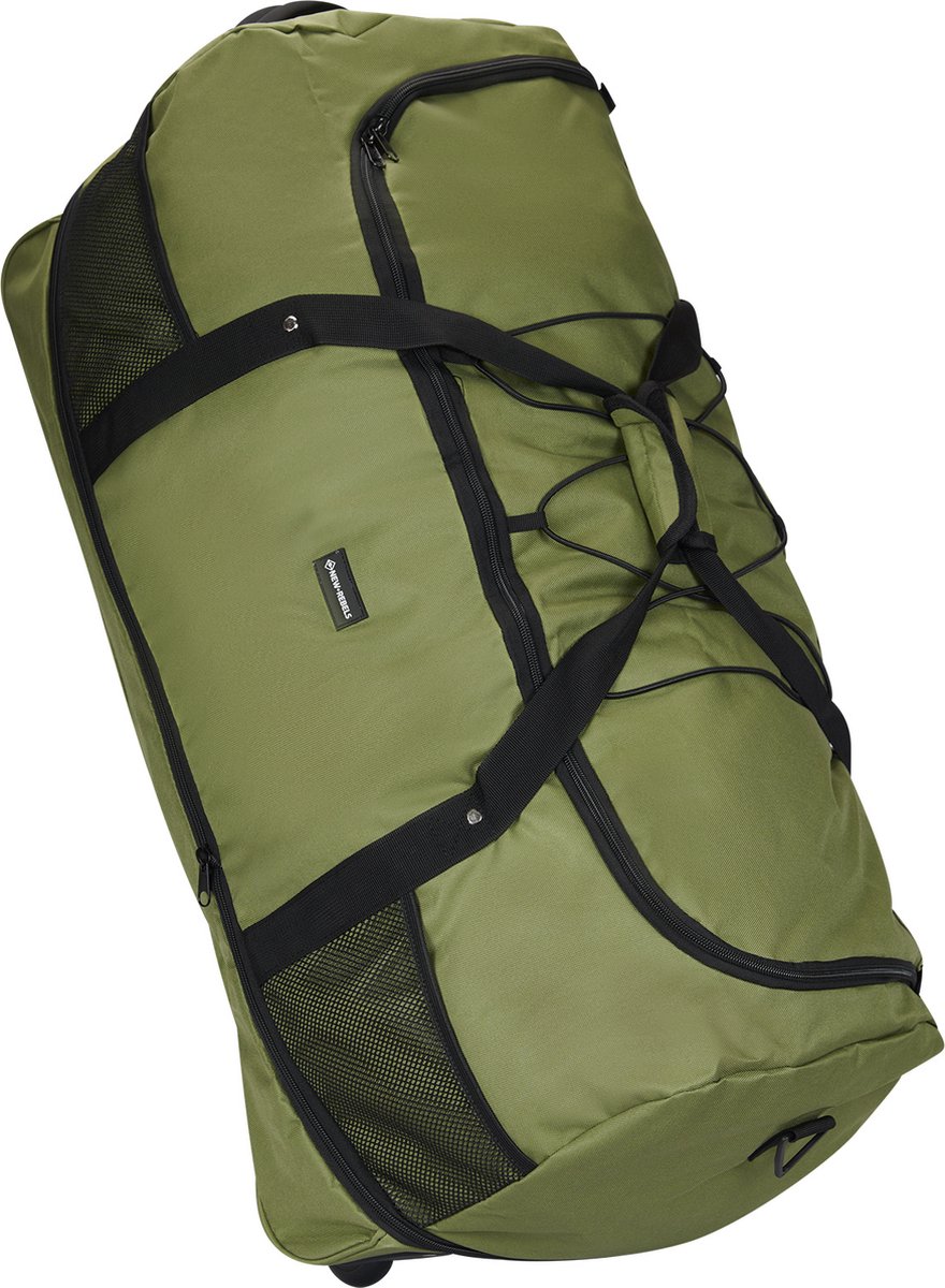 New Rebels Nevada Newark Olijf Groen 110L Rollable Trolley Weekendtas Waterafstotend