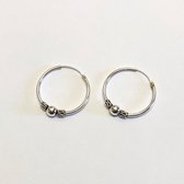 Bali hoops 22 mm zilver