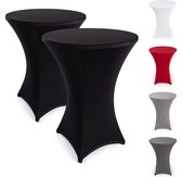 Jupe de table debout Blumtal - Housse Stretch - 70 - 75 cm - Zwart - Set de 5