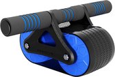 ShopbijStef - Ab Roller - Ab Wheel - Ab Roller Voor Buikspieren - Automatische Rebound - Zwart/Blauw