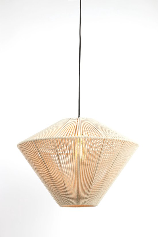 Light & Living Lampe à Suspension Felida - Bamboe - Naturel - 56 x 43 x 56 cm (LxHxP)