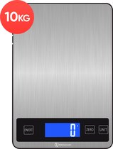 Kitchenwell Digitale Precisie Keukenweegschaal – Weegschaal Keuken - 1gr - 10kg – Tarra Functie - Grijs