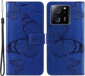 Coverup Vlinder Book Case - Geschikt voor Xiaomi 13T / 13T Pro Hoesje - Blauw