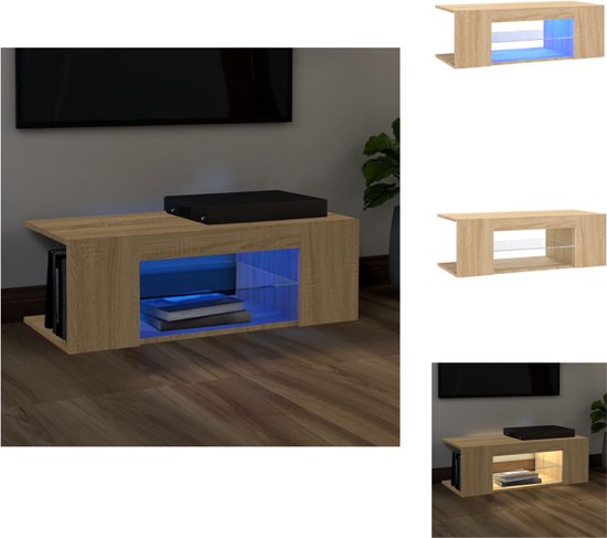 vidaXL TV-kast met lade Hoogglans Wit 102 x 34,5 x 50 cm - Kasten | Televisiemeubels
