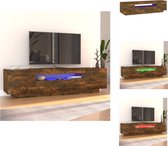 vidaXL Tv-meubel - 160 x 35 x 40 cm - Gerookt eiken - Met RGB LED-verlichting - Kast
