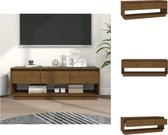 vidaXL Houten Tv-meubel - Zwevend - Honingbruin - 110.5 x 34 x 40 cm - Massief grenenhout - Kast