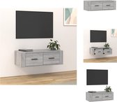 vidaXL TV-meubel - hangend - grijs sonoma eiken - 80 x 36 x 25 cm - opbergruimte - Kast