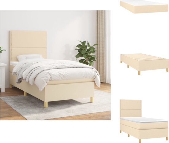 vidaXL Boxspringbed - Pocketvering 80x200 - Duurzaam en comfortabel - Bed