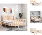 vidaXL Massief grenenhouten bedframe - 195.5 x 145.5 x 100 cm - Multiplex lattenbodem - Bed