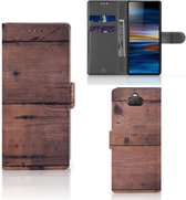 Smartphone Hoesje Sony 10 Book Style Case Old Wood