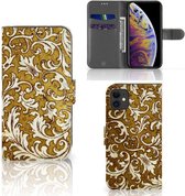 Geschikt voor iPhone 11 Wallet Case Barok Goud
