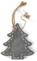 Kersthangers - Cement tree hanger 13x14x1.8cm Light grey