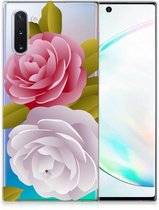 Back Case Geschikt voor Samsung Note 10 TPU Siliconen Hoesje Roses