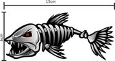 15x6cm Bone Fish Gepersonaliseerde Auto Stickers Auto Truck Decal
