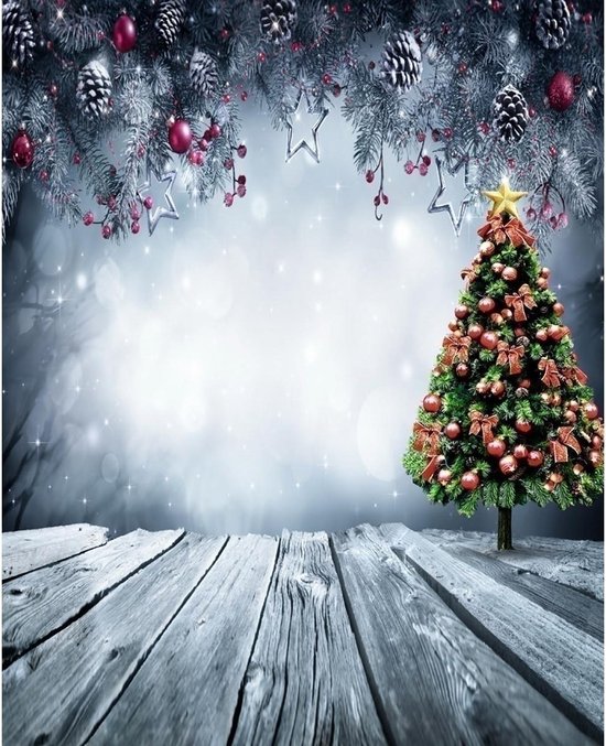 monteren Regelmatig tekort 5x7FT grijze kerstbomen Snowfield houten plank fotografie achtergrond  Studio Prop... | bol.com