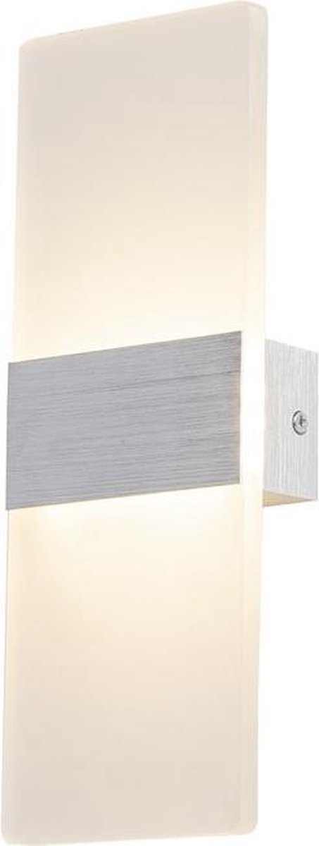Wandlamp LED Design Zilver Rechthoek Scaldare Piano Wandlamp LED Design Zilver Rechthoek Scaldare Piano