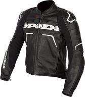 Spidi Evorider 2 Black White Leather Motorcycle Jacket 56