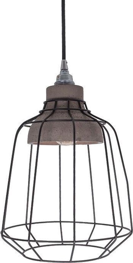 Van de Heg - Hanglamp Ake - Metaal/Beton/Zwart - E27 - IP20 - Dimbaar > lampen hang | hanglamp eetkamer | lamp