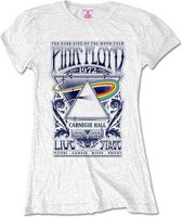 Pink Floyd - Carnegie Hall Poster Dames T-shirt - L - Wit
