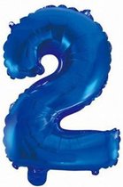 Wefiesta Folieballon Cijfer 2 41 Cm Blauw