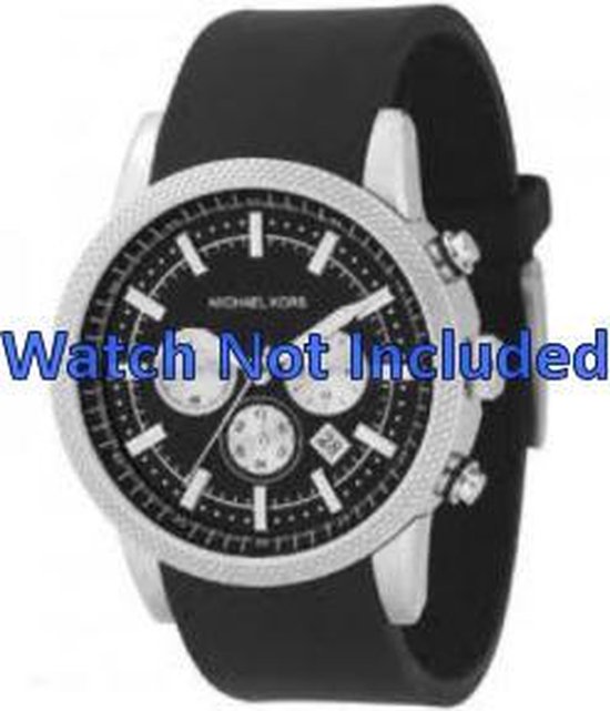 Horlogeband Michael Kors MK8040 MK8055 Rubber Zwart 22mm bol