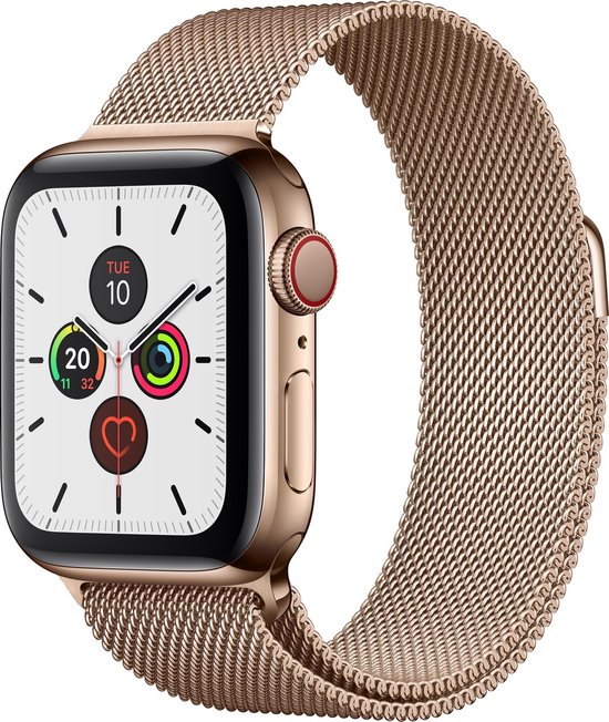 o2 Aktion Apple Watch S5 Edelstahl 40mm Cellular Gold bol