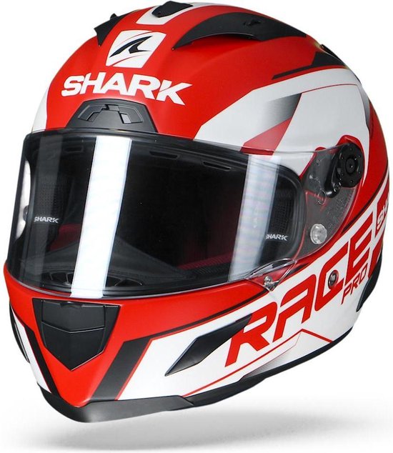 Marco Polo hoop invoer Shark Race-R Pro Sauer Rkw Mat Rood Zwart Wit Integraalhelm - Motorhelm -  Maat XL | bol.com
