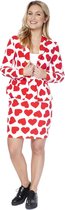 OppoSuits Queen of Hearts - Vrouwen Kostuum - Rood - Feest - Maat 38