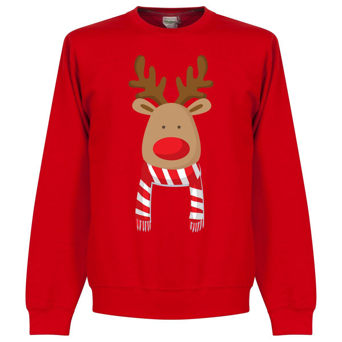 Christmas Reindeer Scarf Sweater - M