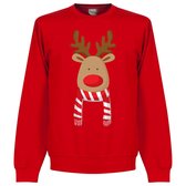 Christmas Reindeer Scarf Sweater - M
