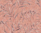 PALMBLADEREN BEHANG | Botanisch - roze rood oranje - A.S. Création Greenery