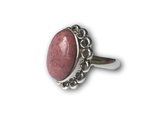 Zilveren ring Rhodonite Flower Power