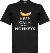 Keep Calm We're All Monkeys T-Shirt - 3XL