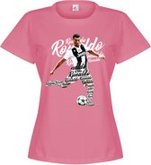 Ronaldo Script Dames T-Shirt - Roze - M