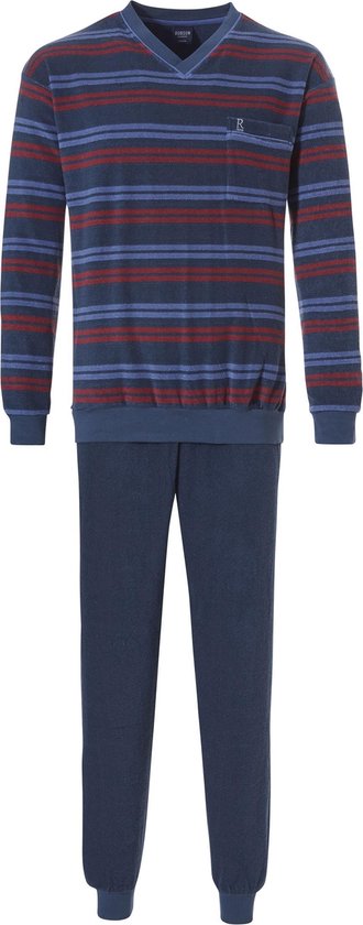 Heren pyjama badstof blauw Robson