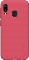 Let op type!! NILLKIN Frosted Shield concave-convex textuur PC beschermende case terug cover voor Galaxy A20e (rood)