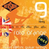 Foto Sound - Oranges RH9 9-46 - Elektrische gitaarsnaren Hybrid nikkel e1 dubbelt