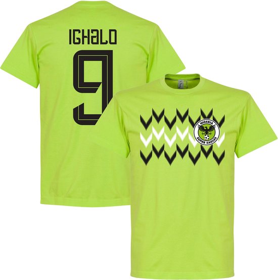 Nigeria Pattern Ighalo 9 Team T-Shirt - Lichtgroen - XL