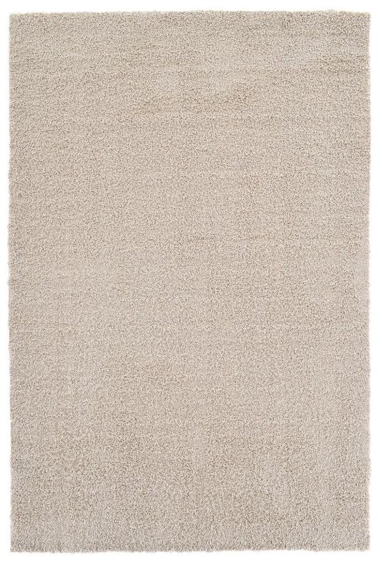 bol.com | Hoogpolig tapijt beige 25 mm - 60 x 110 cm
