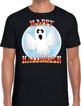 Happy Halloween spook verkleed t-shirt zwart voor heren M