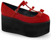 Demonia Lage schoenen -39 Shoes- CLICK-08 US 9 Rood