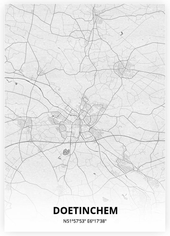 Doetinchem plattegrond - A2 poster - Tekening stijl