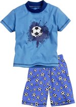 Playshoes shortama blauw voetbal