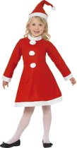 Kinderkostuum Kerst meisje maat 152-158 | Kerstvrouw kleedje met kerstmuts
