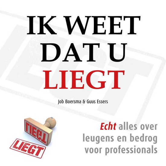Ik weet dat u liegt - cover