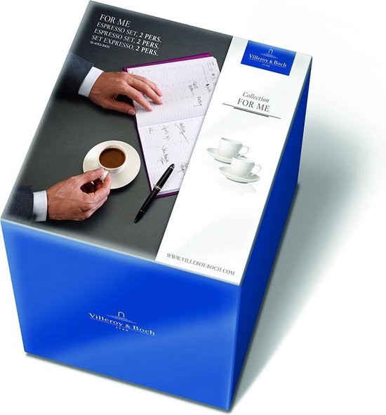 Villeroy & Boch For Me Espressoset - 2 Persoons - Porselein/Wit