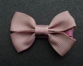 haarknipje, haarspeldje, alligatorknip, speldje met dubbel strik van grosgrain lint oud roze – gratis verzending