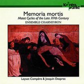 Peter Woetman Ensemble Charneyron - Memoria Mortis. Motet Cycles Of The Late XVth Century (CD)