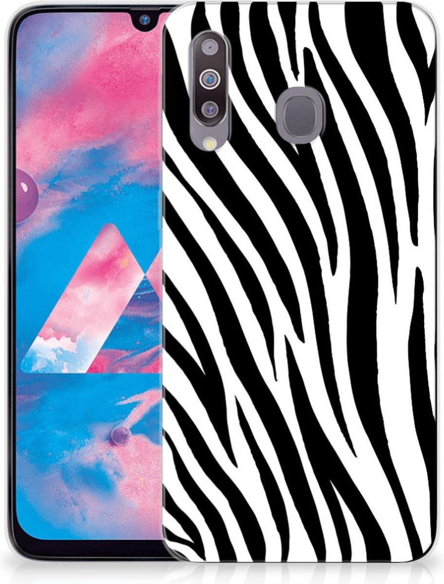 Samsung Galaxy M30 TPU Hoesje Zebra