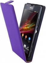 Mobiparts Premium Flip Case Sony Xperia SP Purple